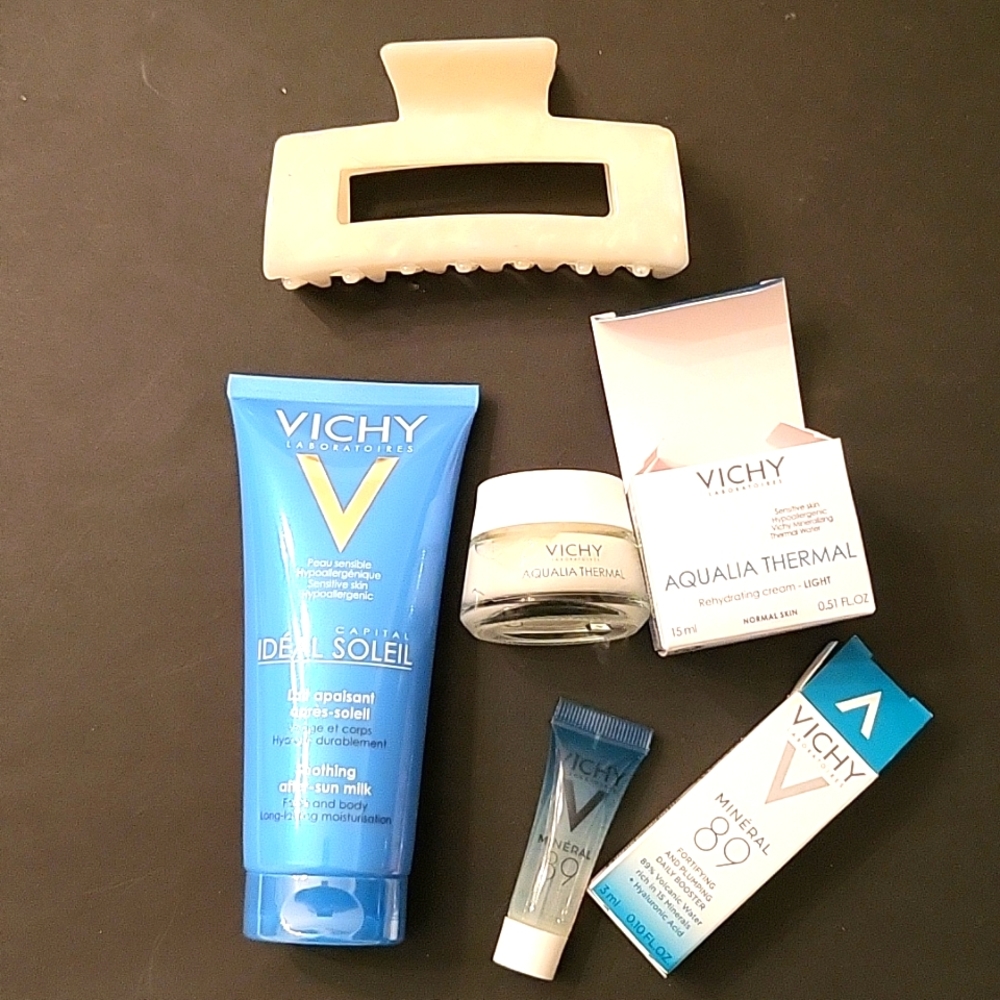 VichySkincare 3pc Ideal Soleil, Aqualia Thermal, Mineral 89, FREE Hair Claw